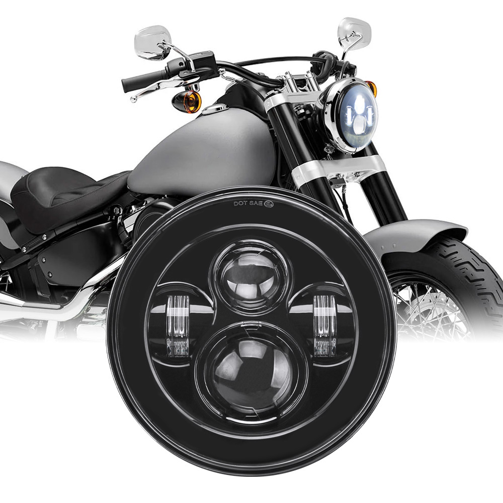 Universal Motorcycle Led Headlight Projector - Lampu Depan LED 7 Inci Universal