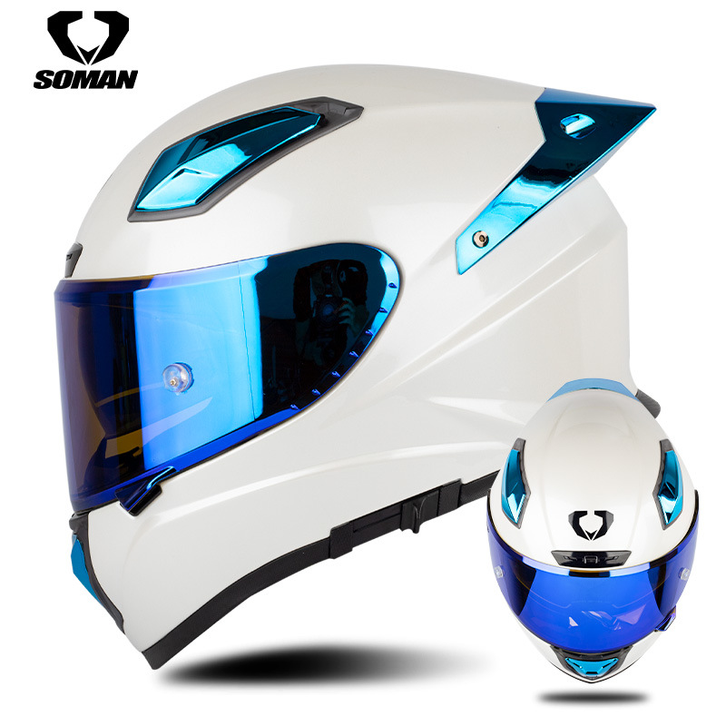 Carbon Fiber Lightweight Motorcycle Helmet - Helm Sepeda Motor Soman Helm Full