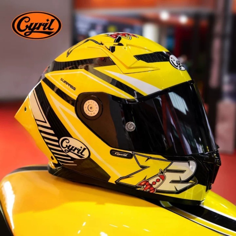 Carbon Fiber Lightweight Motorcycle Helmet - CYRIL Helm Sepeda Motor Full Face