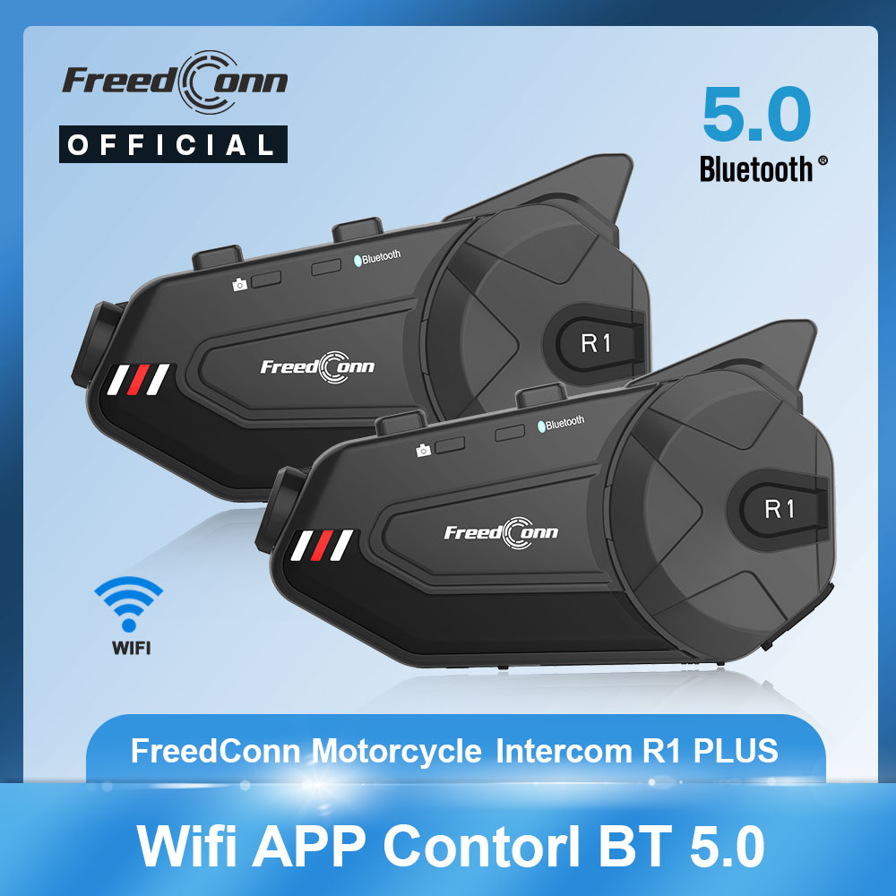 Universal Motorcycle Helmet Intercom Headset - Freedconn interkom Bluetooth sepeda Motor, Headset