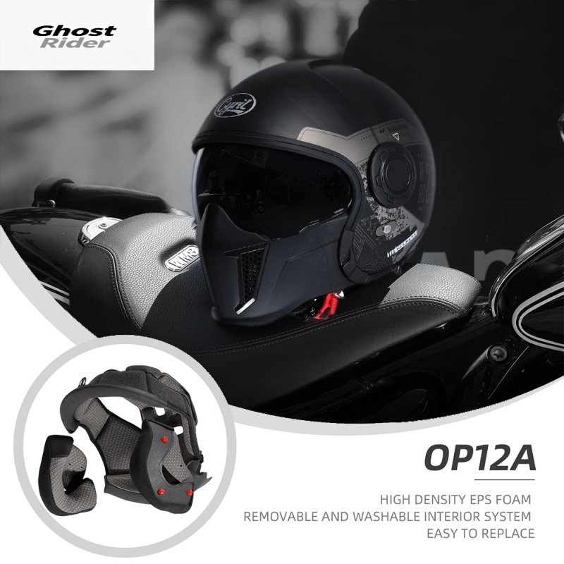 Quick Release Buckle Motorcycle Helmet - Helm Sepeda Motor Modular OP12A, Helm