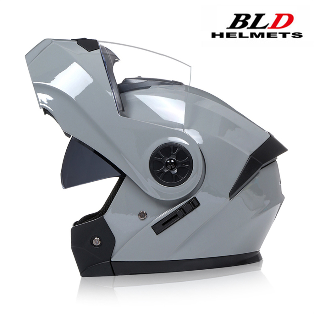 Modular Flip Up Motorcycle Helmet Dot Approved - Helm sepeda motor lensa ganda Modular,