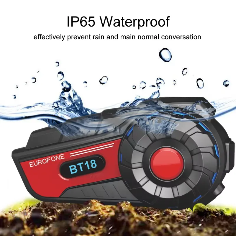 Motorcycle Helmets - Interkom Helm Motor BT18 IP67 Tahan