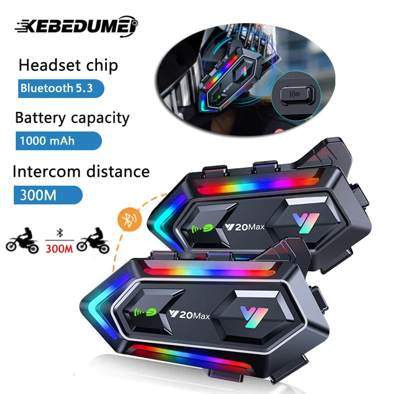 Universal Motorcycle Helmet Intercom Headset - Y20 MAX interkom helm sepeda motor,