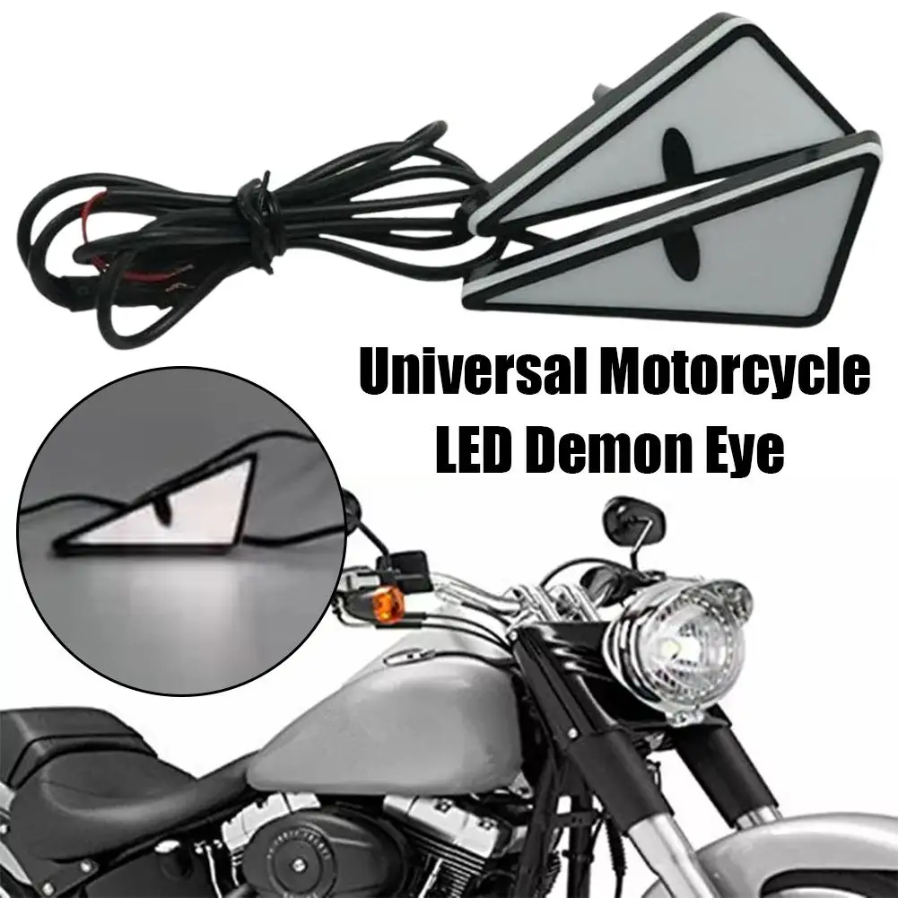 Universal Motorcycle Led Headlight Projector - Lampu Demon Eye LED Universal untuk