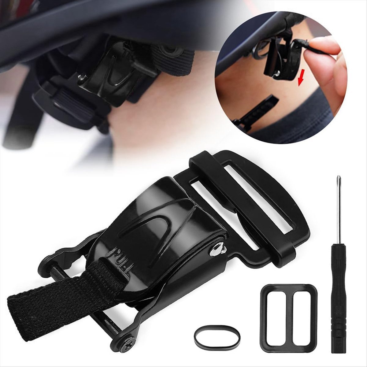 Quick Release Buckle Motorcycle Helmet - Kit Pengganti Gesper Lepas Cepat Helm