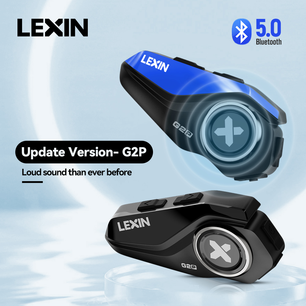 Universal Motorcycle Helmet Intercom Headset - Helm sepeda motor Lexin-G2P, interkom Bluetooth