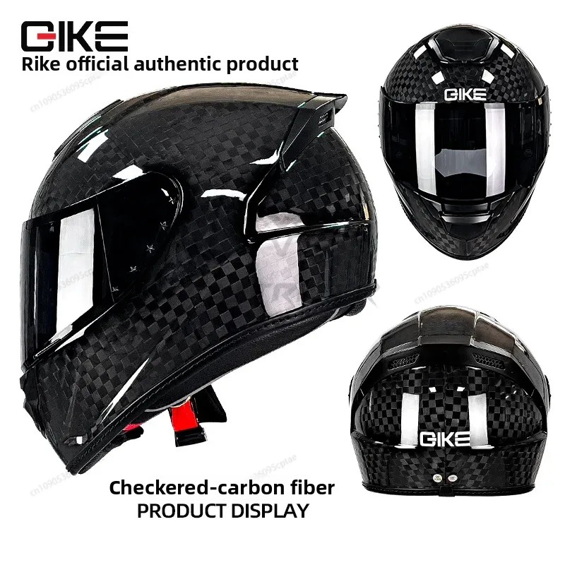 Carbon Fiber Lightweight Motorcycle Helmet - QIKE Helm Sepeda Motor Serat Karbon