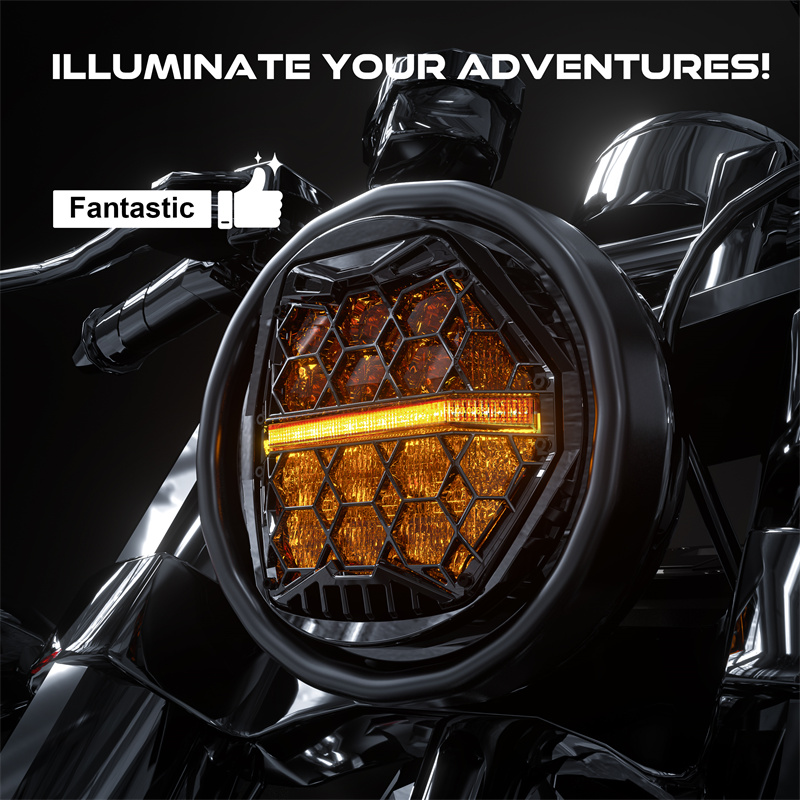 Lampu Depan Proyeksi LED Bulat - Universal Motorcycle Led Headlight Projector ulasan dan harga