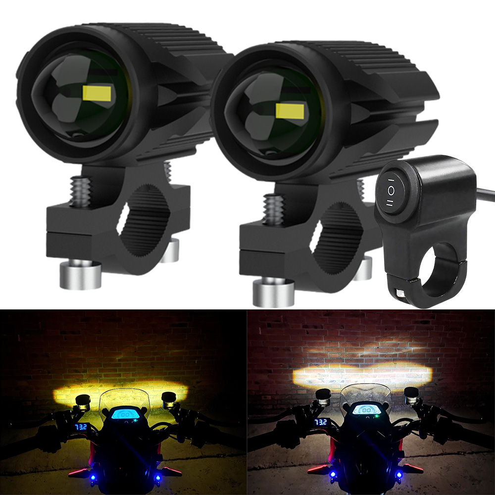 Lampu depan Led tambahan untuk - Universal Motorcycle Led Headlight Projector ulasan dan harga