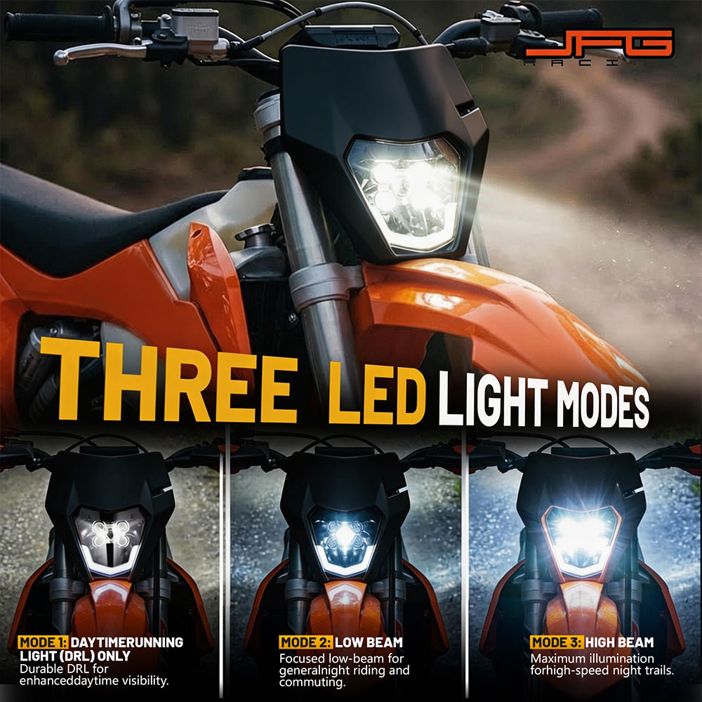 Lampu Depan LED 5 Lampu Univer - Universal Motorcycle Led Headlight Projector ulasan dan harga