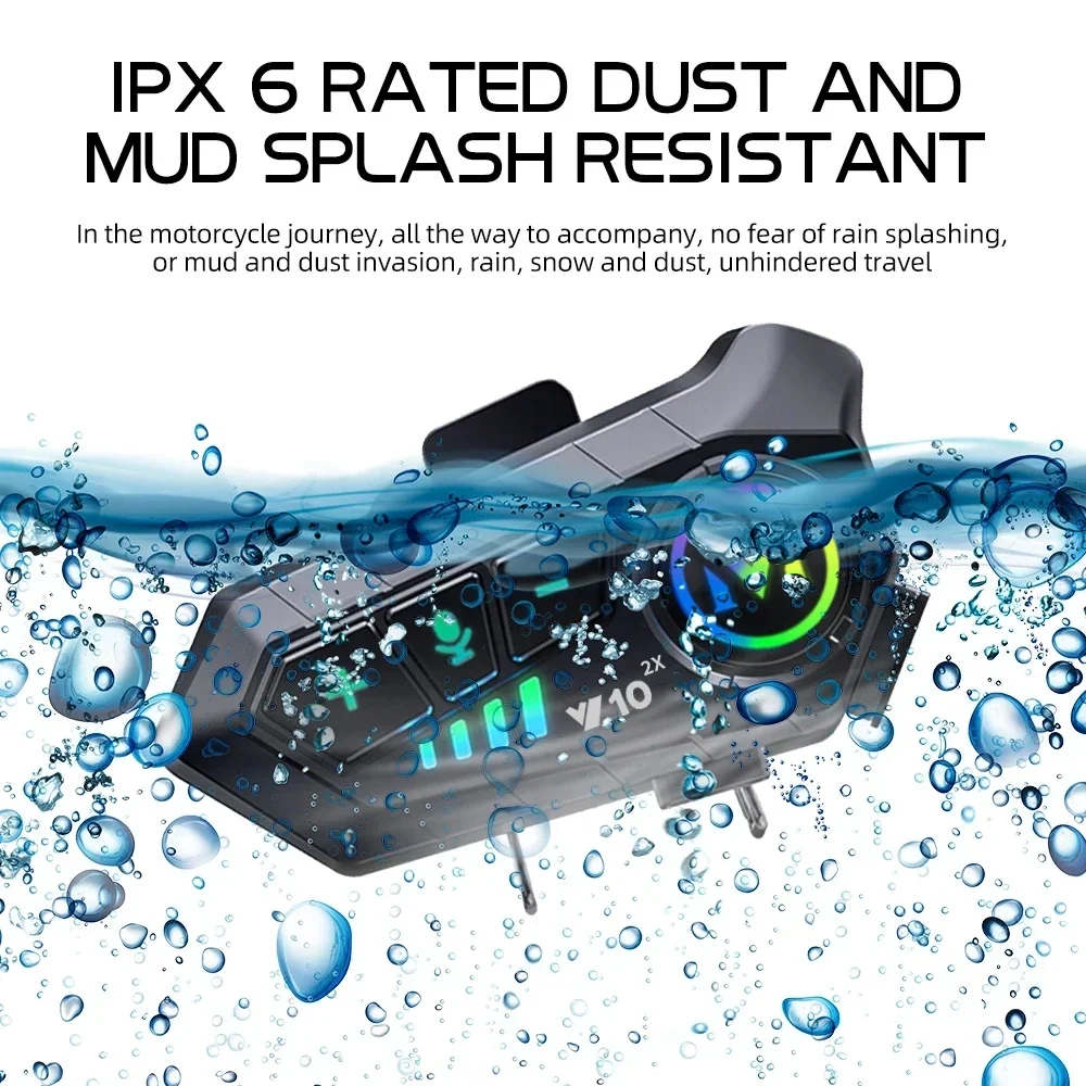 V10 2X Interkom Helm Motor Blu - Universal Motorcycle Helmet Intercom Headset ulasan dan harga