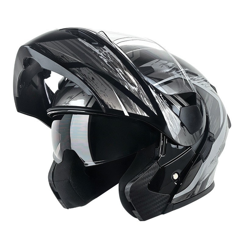 Helm Motor Modular Flip Up Dua - Modular Flip Up Motorcycle Helmet Dot Approved ulasan dan harga