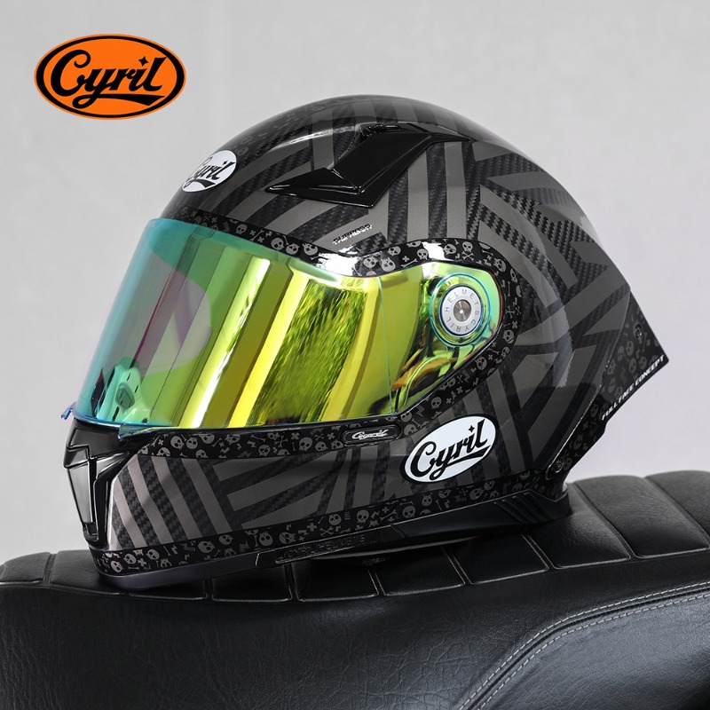CYRIL Helm Sepeda Motor Full F - Carbon Fiber Lightweight Motorcycle Helmet ulasan dan harga