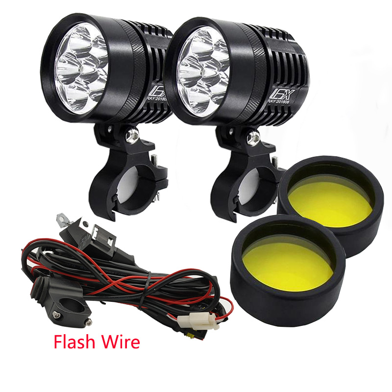 2 Buah Lampu Depan Universal L - Universal Motorcycle Led Headlight Projector ulasan dan harga