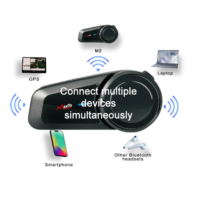 2 Buah Maxto M2 Helm Sepeda Mo - Universal Motorcycle Helmet Intercom Headset ulasan dan harga