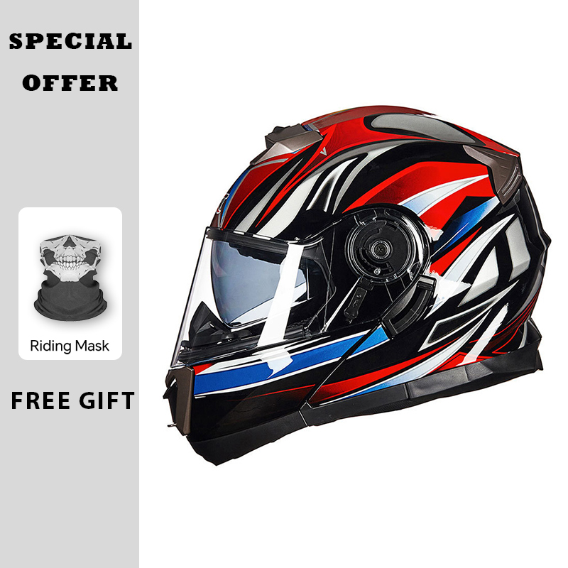 Helm Sepeda Motor Modular Flip - Modular Flip Up Motorcycle Helmet Dot Approved ulasan dan harga