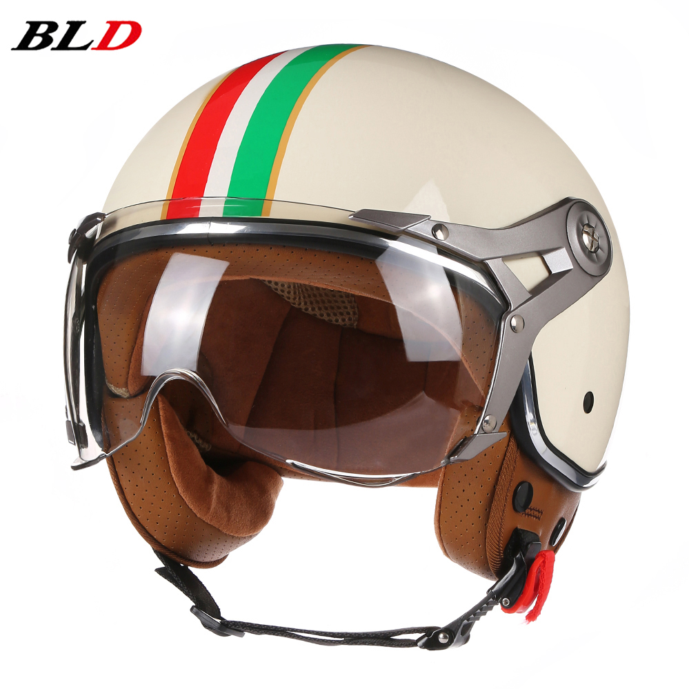 TT & COCASCOS helm sepeda moto - Vintage Open Face Retro Helmet ulasan dan harga