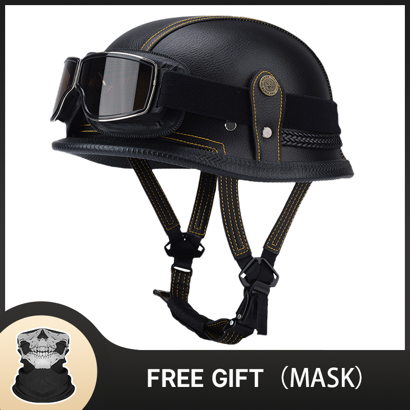 Helm Setengah Antik Jerman Hel - Vintage Open Face Retro Helmet ulasan dan harga