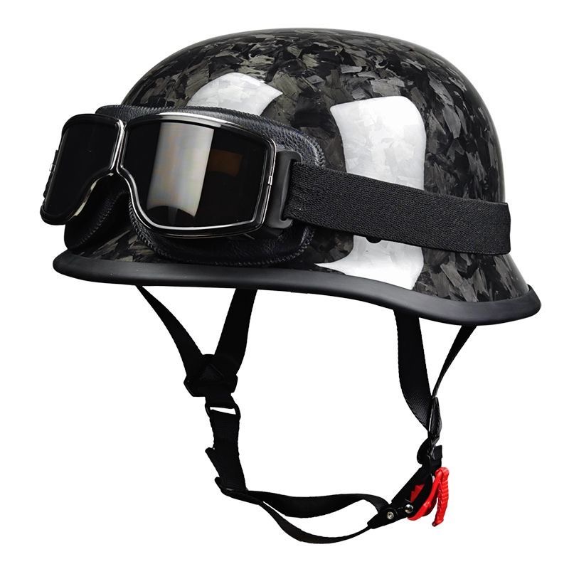 Helm Setengah Serat Karbon Tem - Carbon Fiber Lightweight Motorcycle Helmet ulasan dan harga