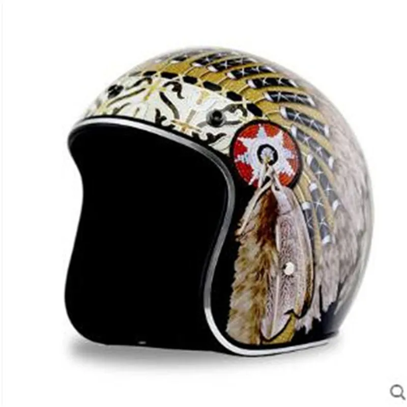 Helm Motor Retro Vintage Open  - Vintage Open Face Retro Helmet ulasan dan harga