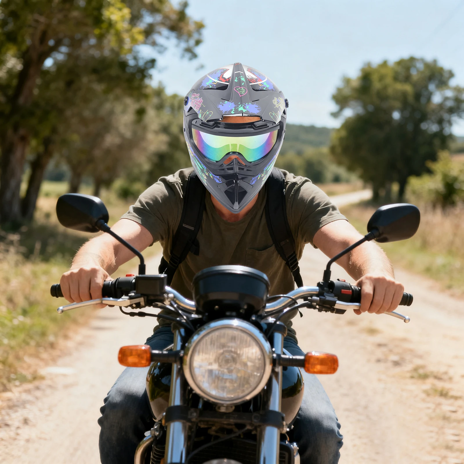 Perlengkapan Helm Motocross, H - Off Road Motocross Helmet Goggles Set ulasan dan harga
