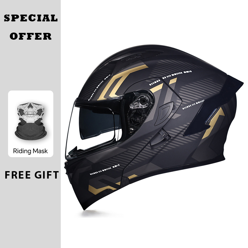 Helm Sepeda Motor Lipat DOT Ap - Dual Visor Motorcycle Racing Helmet ulasan dan harga