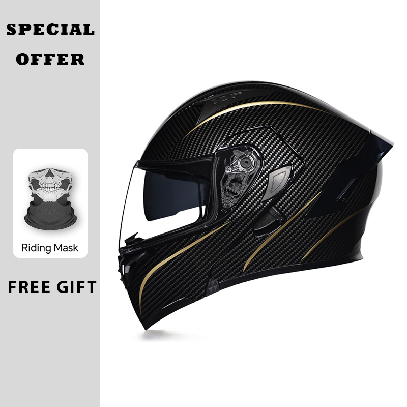 Helm Sepeda Motor Lipat DOT Ap - Dual Visor Motorcycle Racing Helmet ulasan dan harga