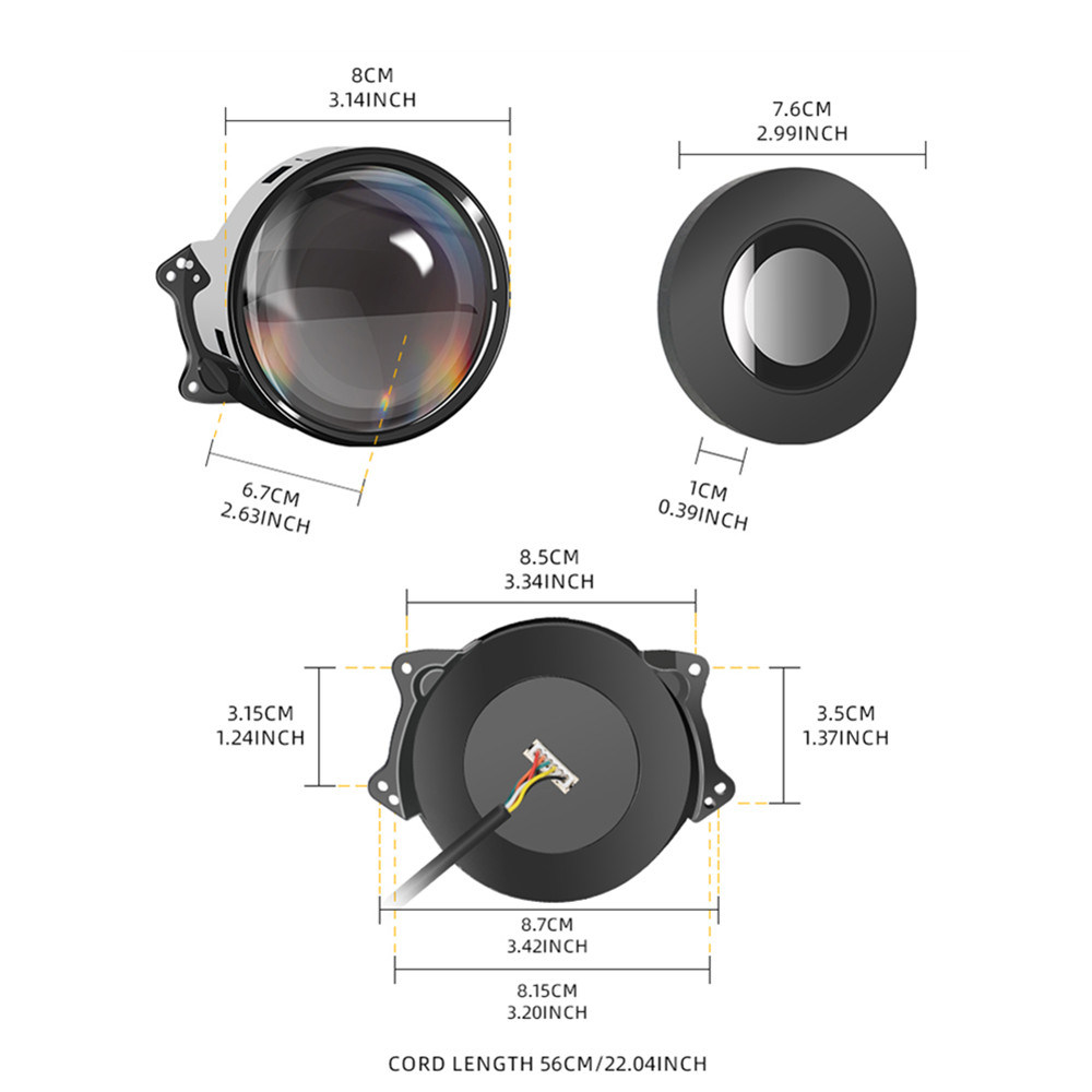 2 Buah Lampu Mata LED Remote C - Universal Motorcycle Led Headlight Projector ulasan dan harga
