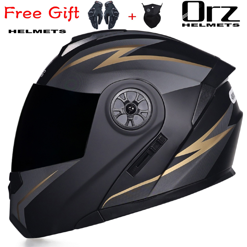 Helm Motor Modular Flip ORZ-16 - Dual Visor Motorcycle Racing Helmet ulasan dan harga