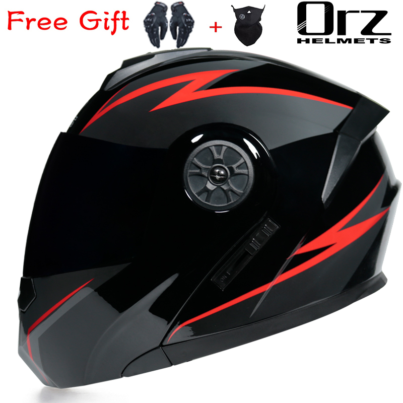 Helm Motor Modular Flip ORZ-16 - Dual Visor Motorcycle Racing Helmet ulasan dan harga