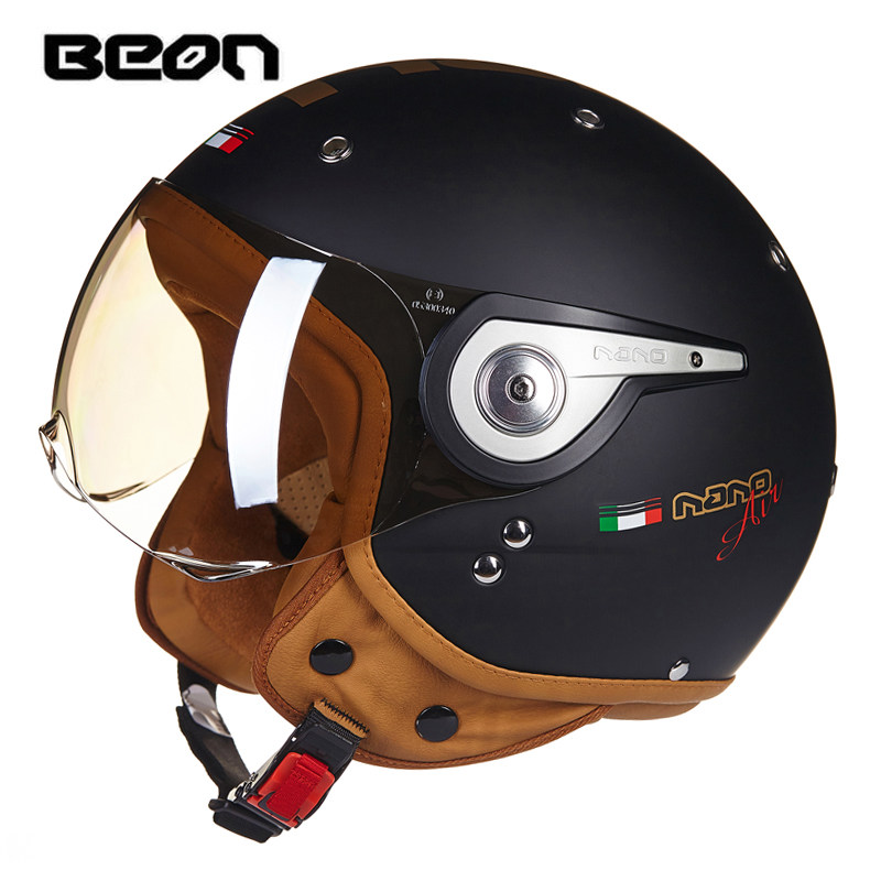 BEON Helm Sepeda Motor B-110 B - Vintage Open Face Retro Helmet ulasan dan harga