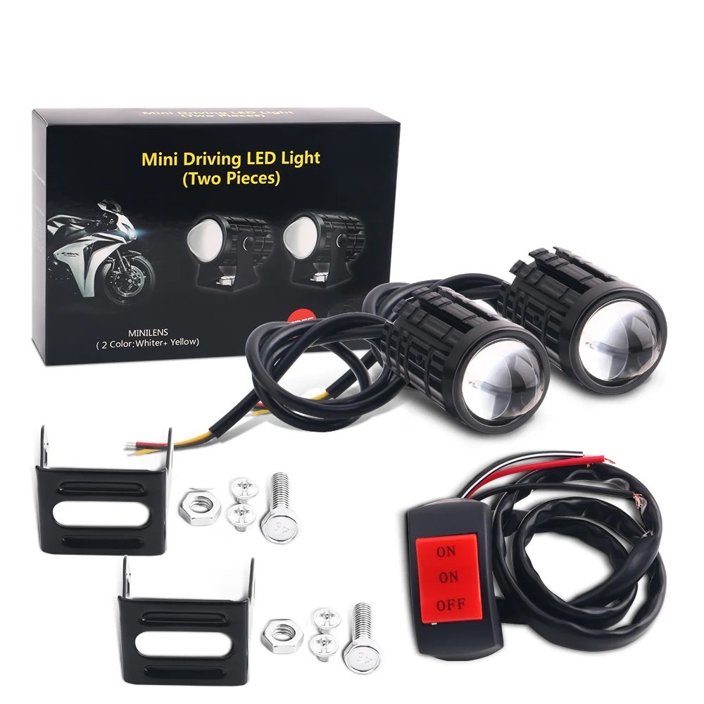 Lampu Depan LED Sepeda Motor U - Universal Motorcycle Led Headlight Projector ulasan dan harga