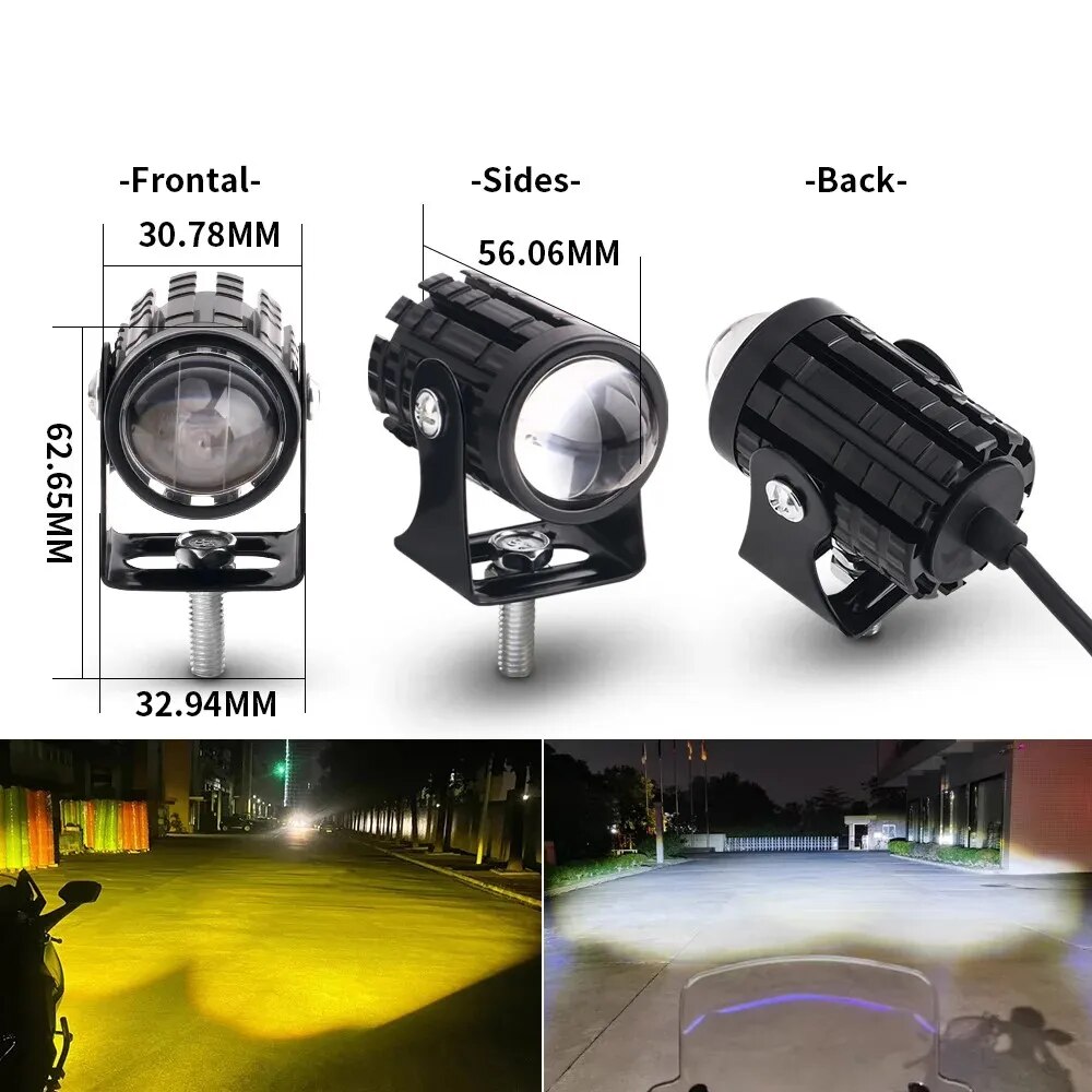Lampu Depan LED Sepeda Motor U - Universal Motorcycle Led Headlight Projector ulasan dan harga