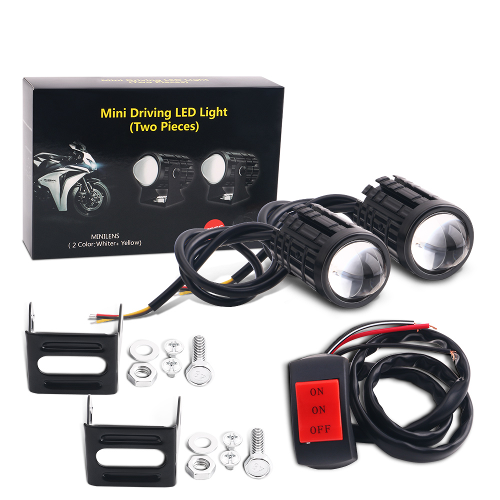 Lampu sorot LED sepeda motor U - Universal Motorcycle Led Headlight Projector ulasan dan harga