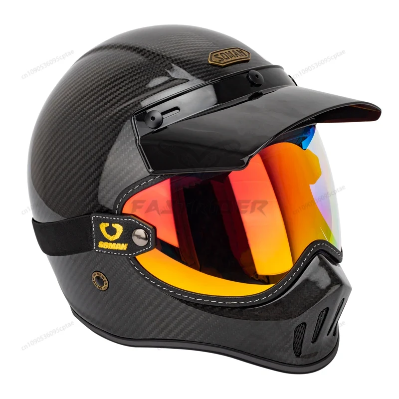 Kacamata Motor Vintage SOMAN,  - Vintage Open Face Retro Helmet ulasan dan harga