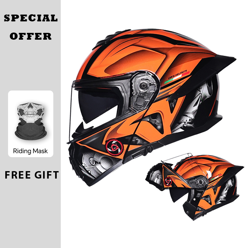 Helm Motor Flip Up Double Viso - Dual Visor Motorcycle Racing Helmet ulasan dan harga