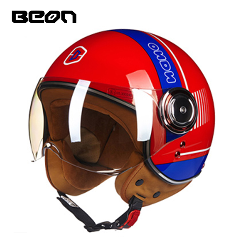 Helm Sepeda Motor Open Face Ca - Vintage Open Face Retro Helmet ulasan dan harga