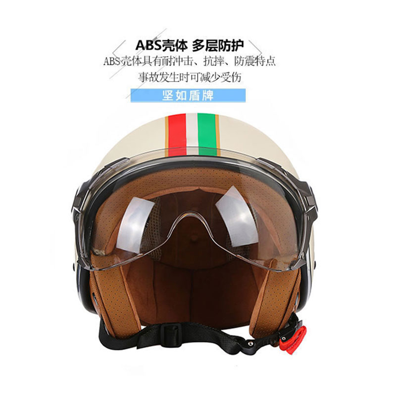 Helm Motor Retro DOT Open Face - Vintage Open Face Retro Helmet ulasan dan harga