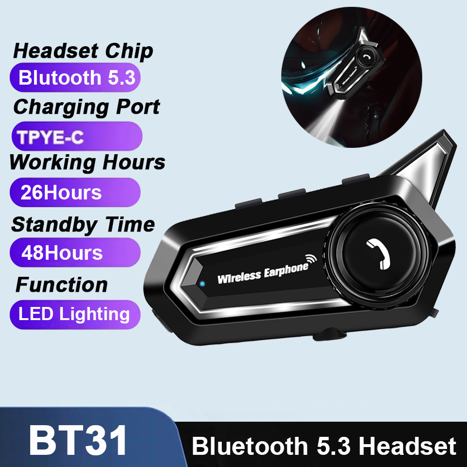 BT31 Headset Helm Sepeda Motor - Full Face Motorcycle Helmet With Bluetooth ulasan dan harga