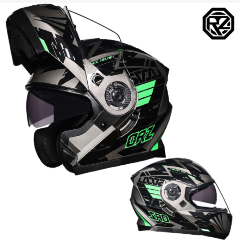 Orz helm motor, Visor ganda Fu - Dual Visor Motorcycle Racing Helmet ulasan dan harga
