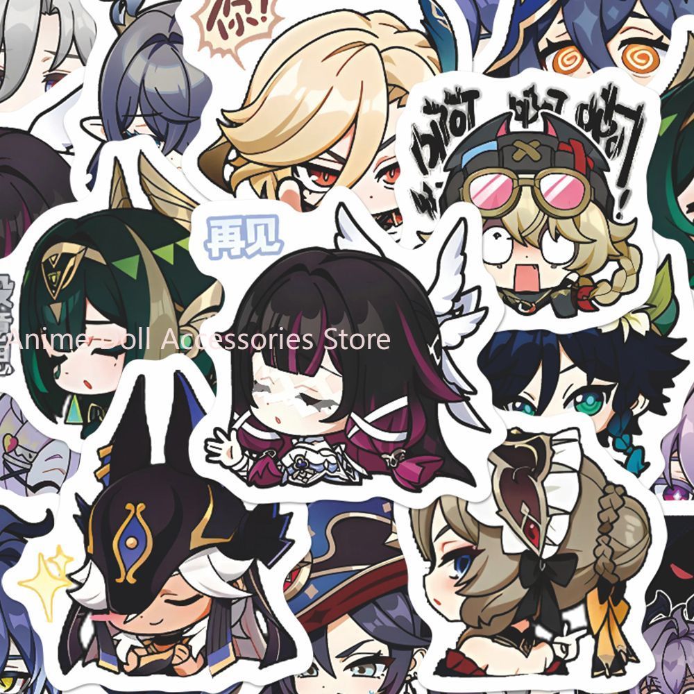 64 Buah Stiker Anime Genshin I - Motorcycle Helmets ulasan dan harga